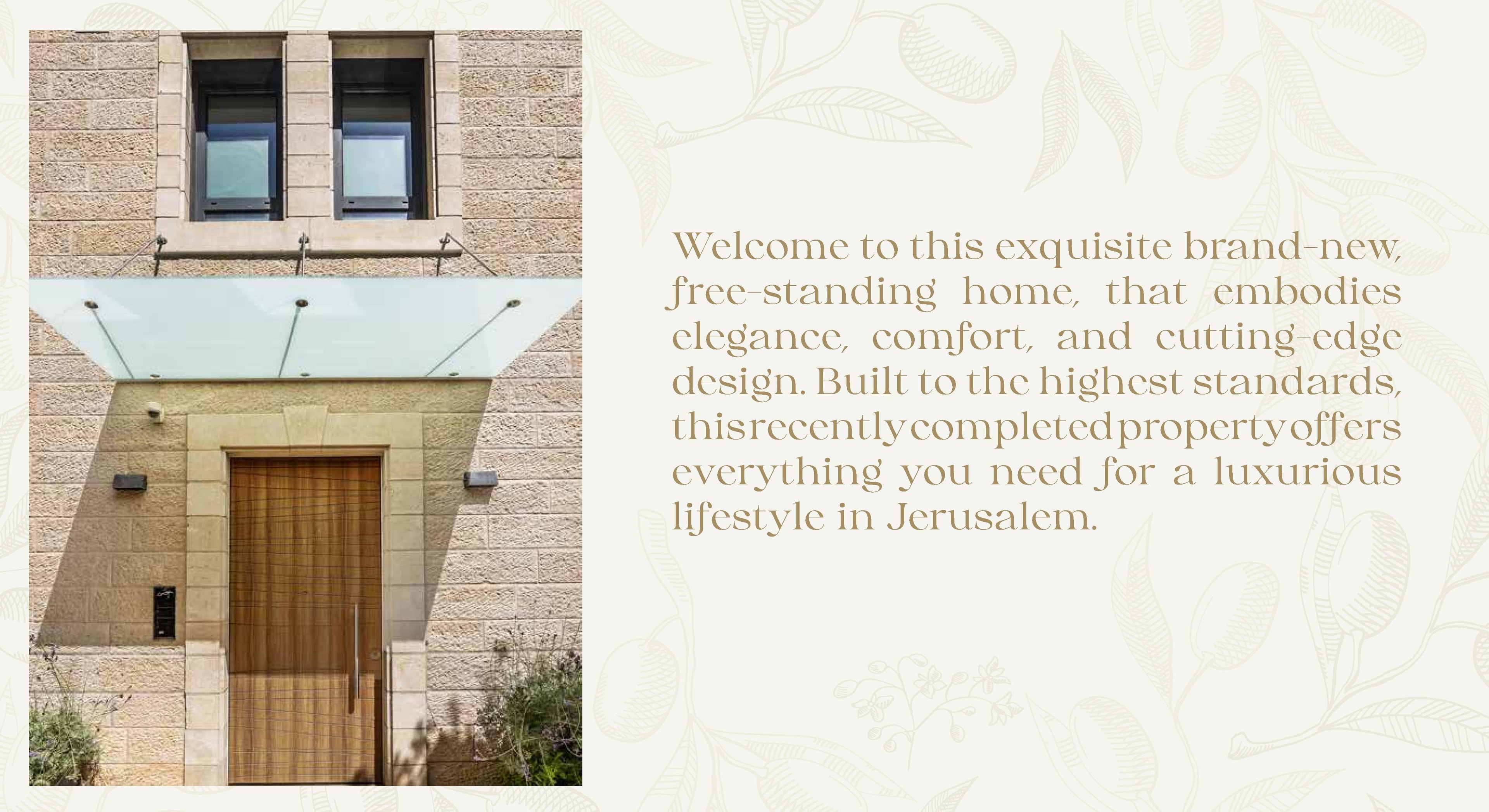 Villa Zait — entrance with stone arch
